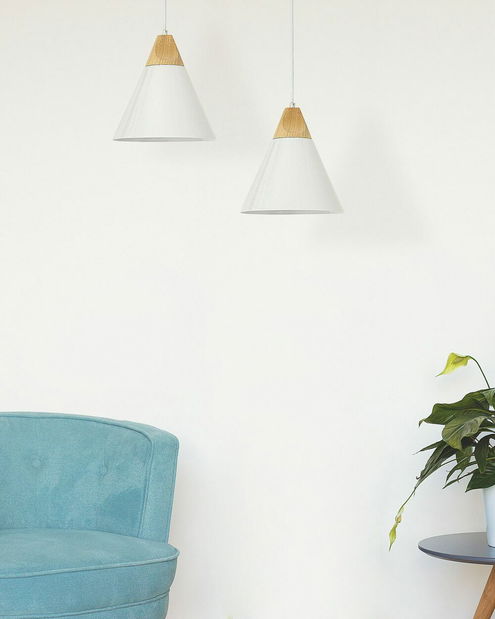 Závesná lampa Albacete (biela)