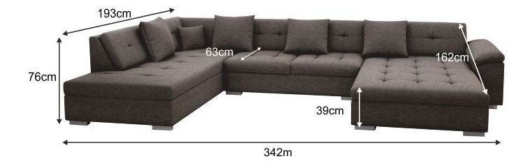 Rohová sedačka U Aramis (L)