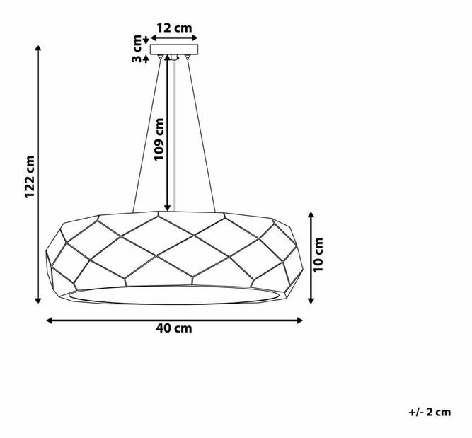 Lampă cu pandantiv Cerro (alb)