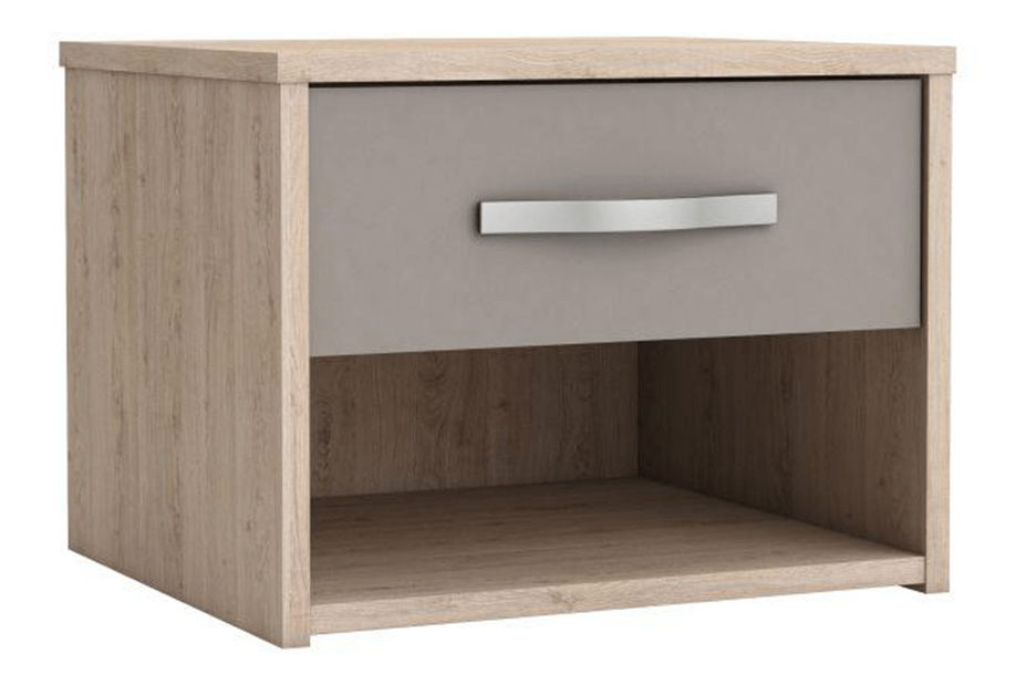 Noćni stolić Bihop (hrast arizona + siva) 