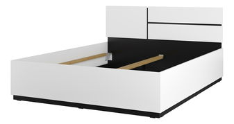 Franciaágy 160 cm Crossroad S31 (fehér + fekete)