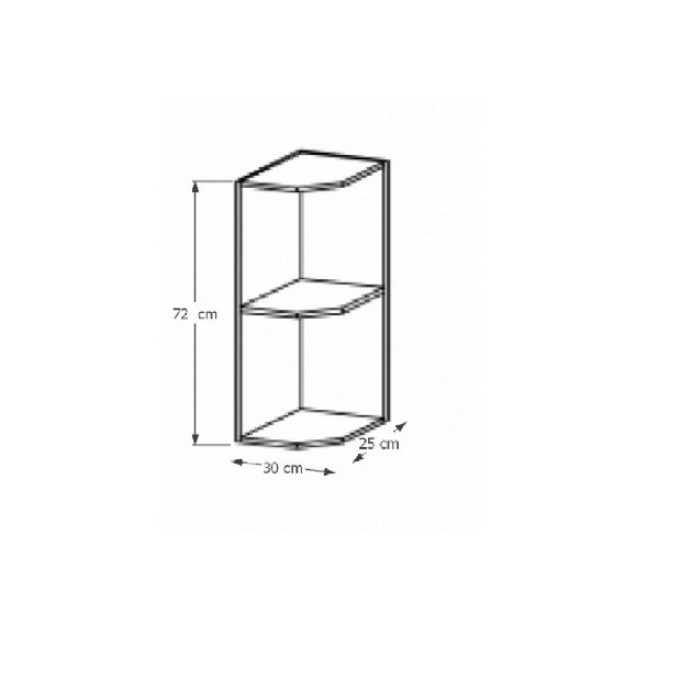 Dulap superior de bucătărie G25PZ Sillina (nuc milano)