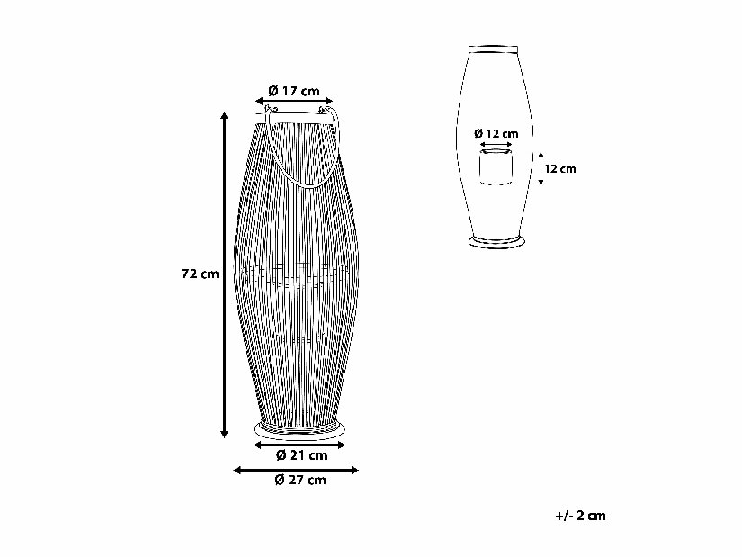 Lampáš TANIHI 72 cm (biela)