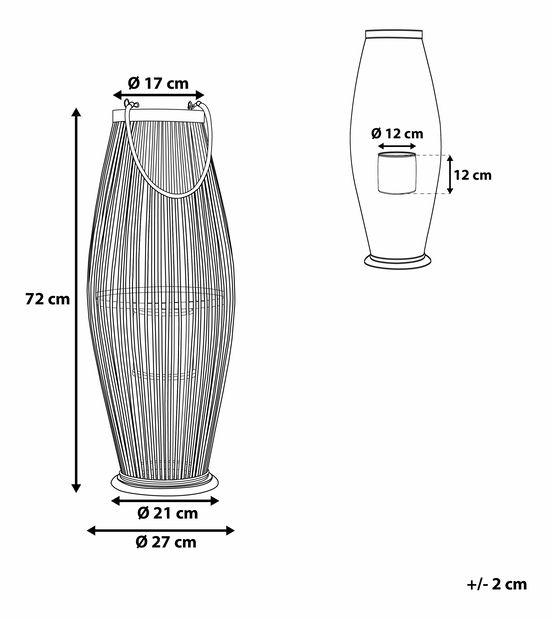 Lampă felinar TANIHI 72 cm (alb)