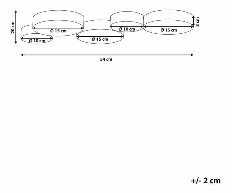 Stropné svietidlo Luga (zlatá)