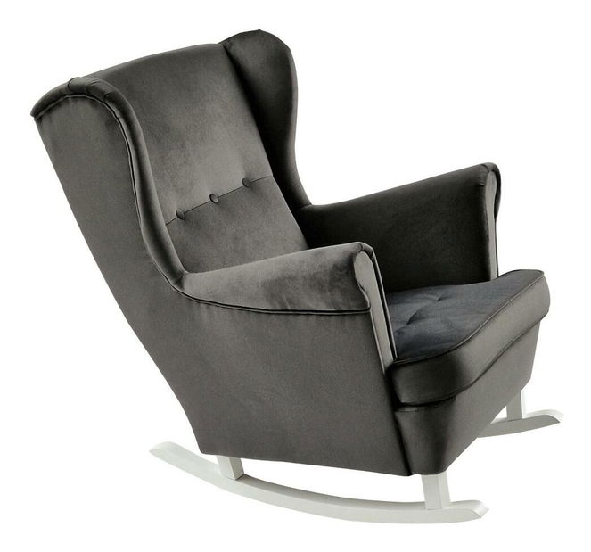 Fotoliu balansoar cu urechi Trasmitirle (gri închis + alb) 