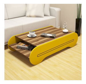 Stolić za kavu Clement (orah + žuta) *Rasprodaja