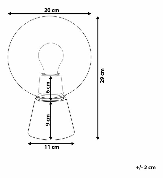 Lampă de masă Amroha (gri deschis)