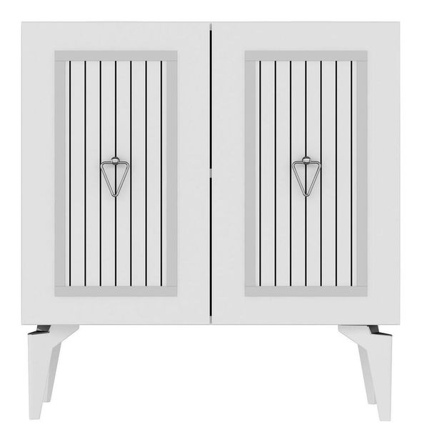 Skrinka Lideke 3 (biela + strieborná) 