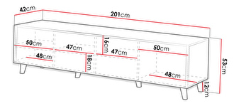 TV skrinka/stolík/skrinka 200 Tilda (Antracit)