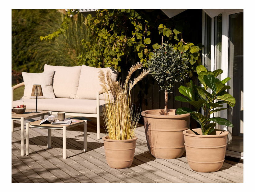 Set od 3 saksije Crtanje (smeđe)