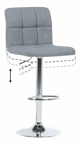 Set 2ks. barových stoličiek Marlon (svetlosivá)