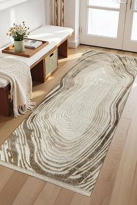 Koberec 100 x 300 cm Amora (béžová + hnedá)