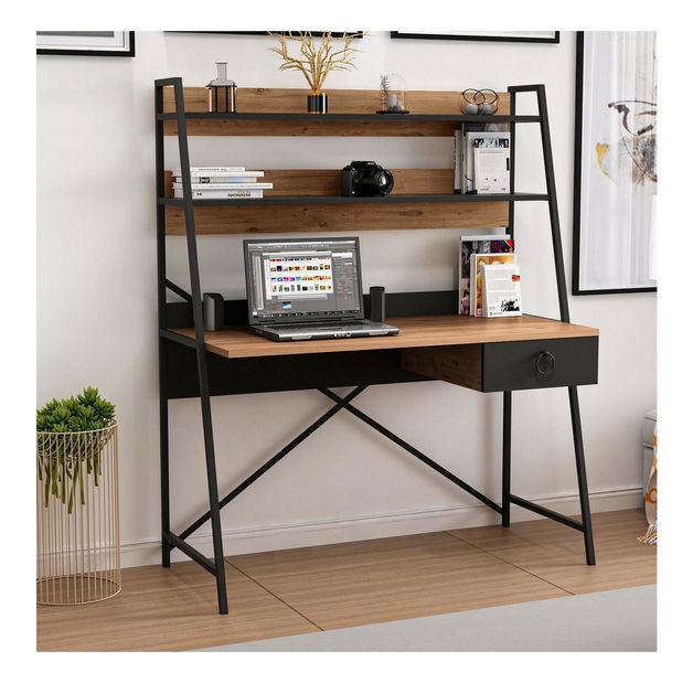 PC stolík Kavesa (dub + čierna) 