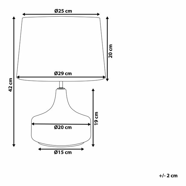 Lampă de masă Erni (albastru)