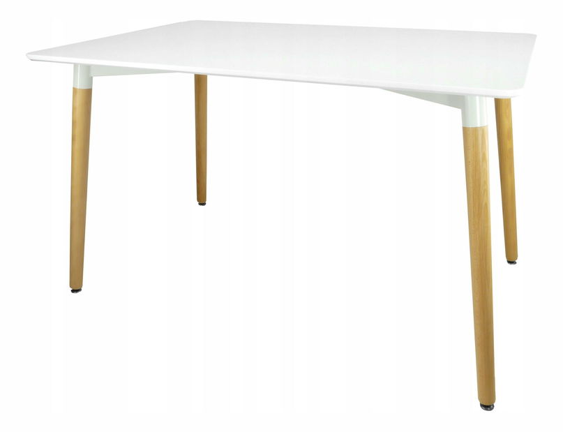 Masă de sufragerie Molly S (alb + natural) *resigilat