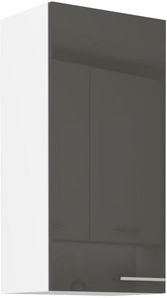 Horná kuchynská skrinka Lavera 45 G-90 1F (korpus: biela + front: lesk sivý)