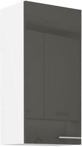 Felső konyhaszekrény Lavera 45 G-90 1F (korpus: fehér + front: fényes szürke)