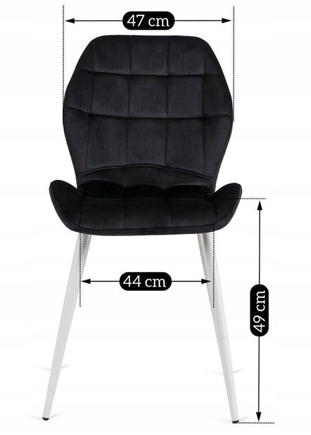 Étkezőszék Ligado (fekete + fehér) 