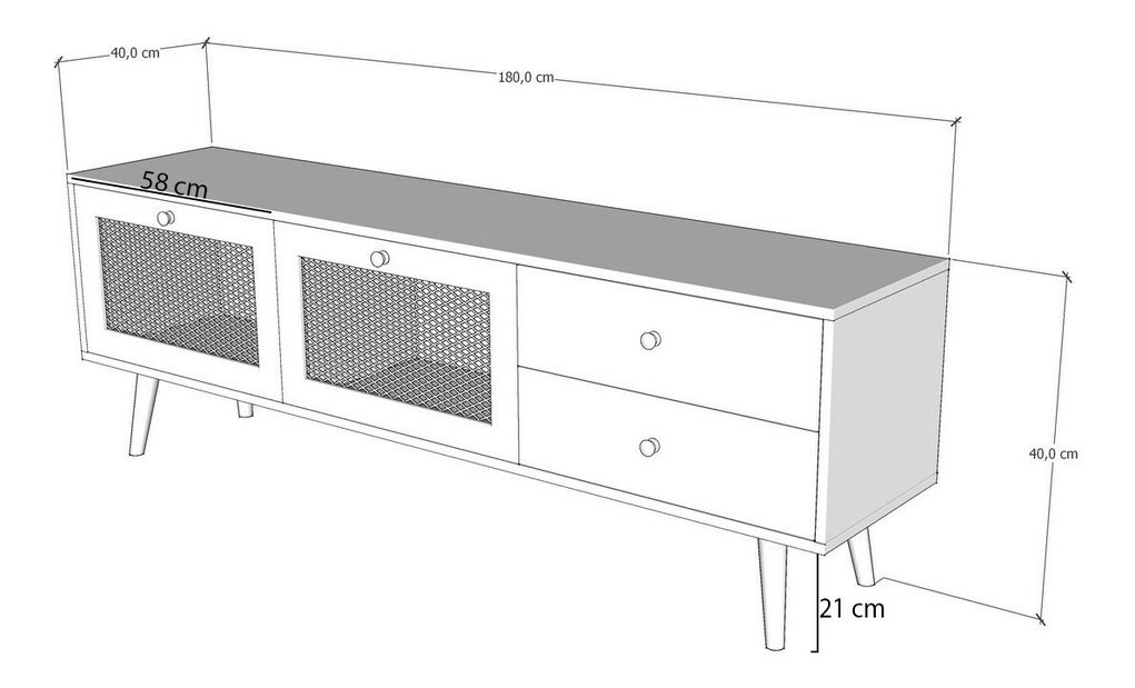 Masă TV/Dulap Patricia (Stejar)