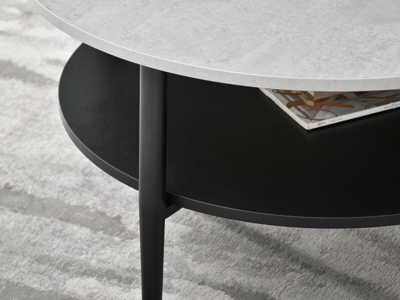 Măsuță de cafea Randolf Xl (beton + negru)