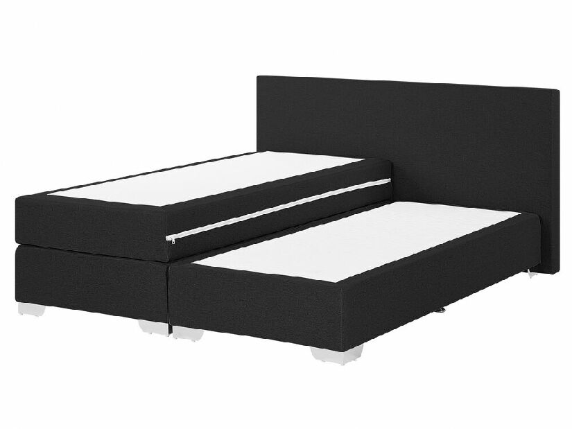 Manželská posteľ Boxspring 160 cm PREMIER (s matracmi) (čierna)