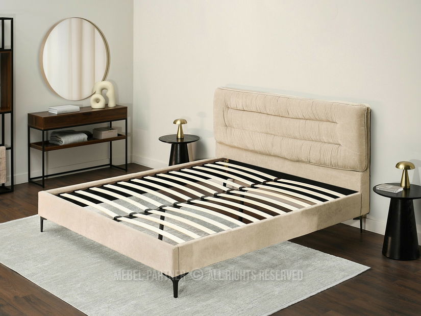Pat matrimonial 160 cm Creame 160 (bej + negru)