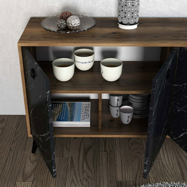 Ormarić Esmeralda (orah + crni mramor)