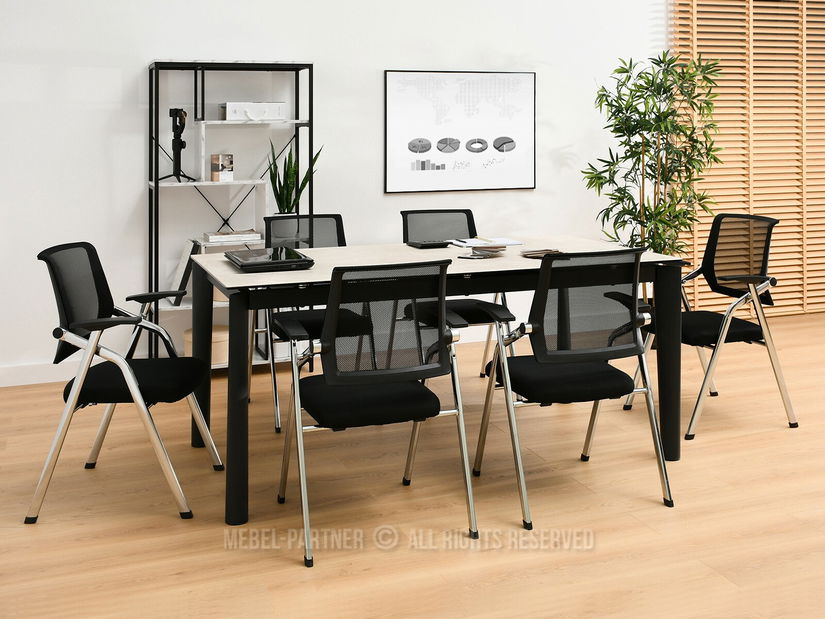 Stolička Harold (čierna + chrómová)