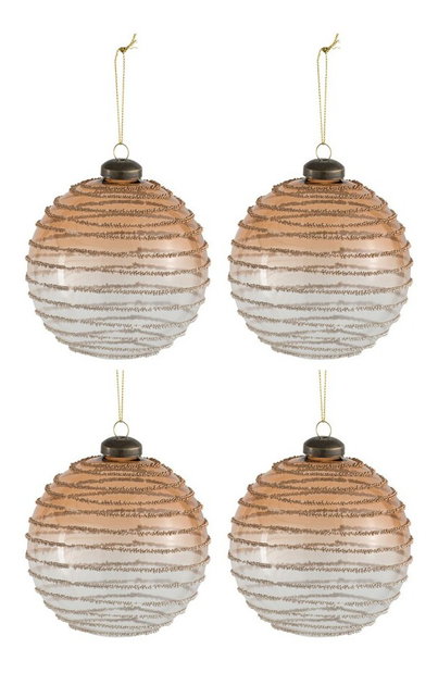 Dekoratívny predmet Jolipa Vianočná dekorácia Wild Cherry (10x10x10cm) (Zlatá + Priehľadná)