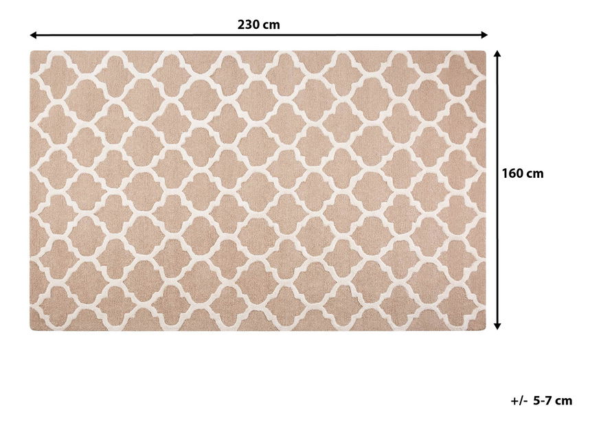 Koberec 230 cm Epping (pieskovo béžová) *bazár