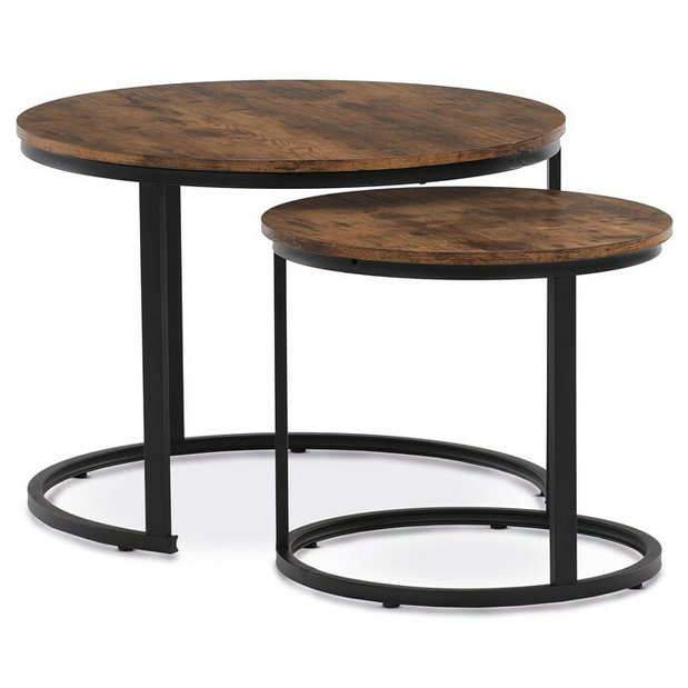 Set de 2 măsuțe de cafea Cetix (maro)