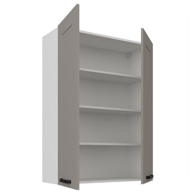 Horná kuchynská skrinka Lucid 80 G-108 2F (korpus: biela + front: mdf claygrey)