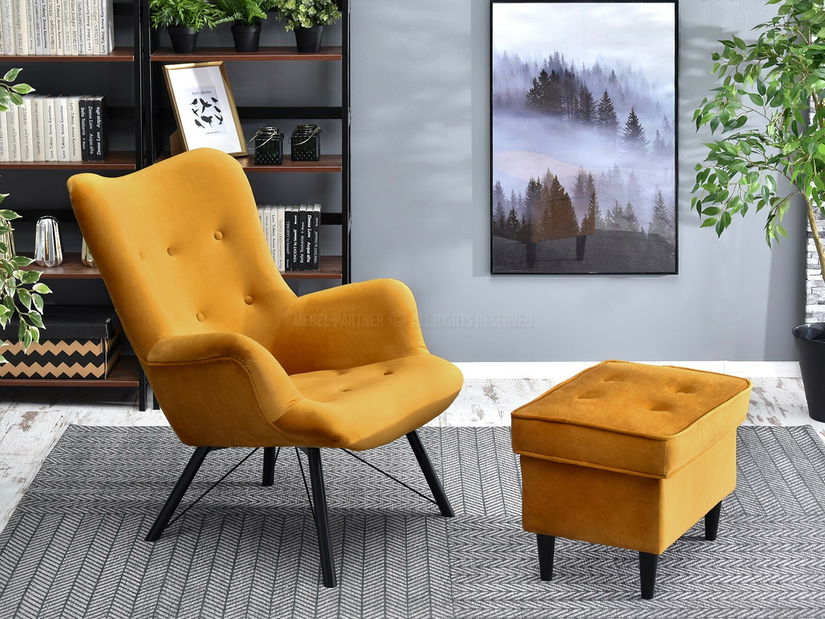 Fotoliu relax Dawntawn (mieros + negru)