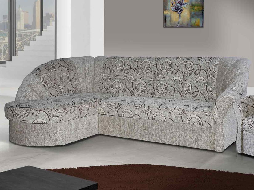 Rohová sedačka Ludwik (svetlosivá) (L)