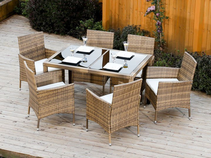 Záhradný nábytok Garden 1+6 (umelý ratan) *výpredaj