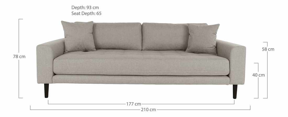 Pohovka trojsedačka Lvaveriaora 3 (kamenná)