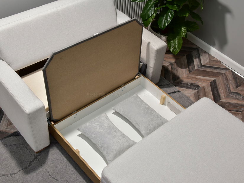 Canapea două locuri Modernos (cenușiu + fag)