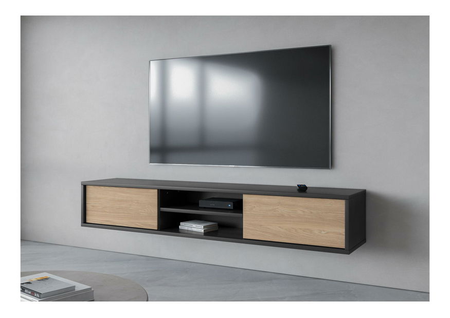 TV stolík Fiora 40 (antracit + dub olejovaný)