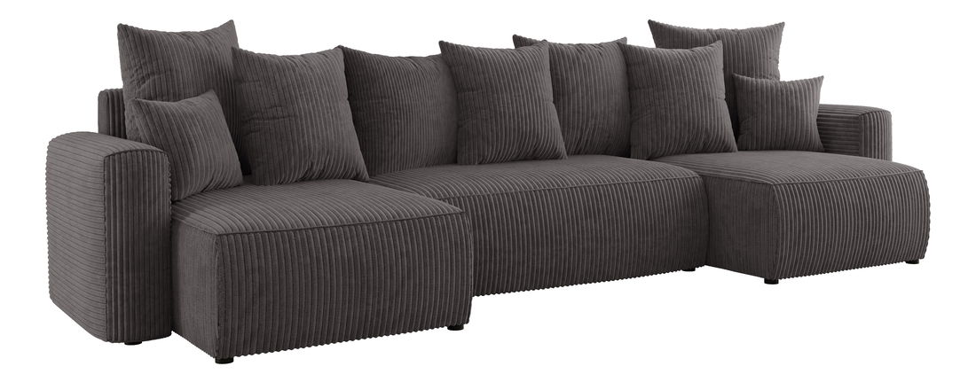 Kutna garnitura Denia U (sivocrna)