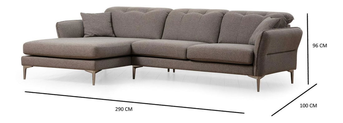 Colțar Cestaruna (S) (gri + Argintiu)