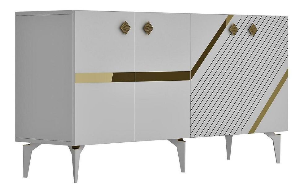 Szekrény Tabivo (fehér + arany) 