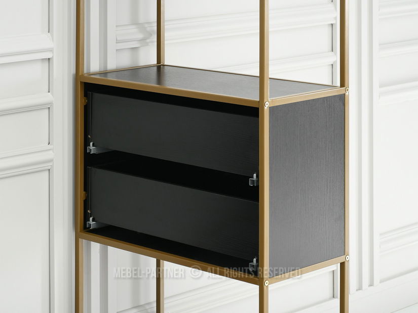 Raft Soren Reg (lemn negru + auriu)