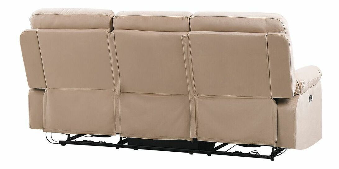 Canapea trei locuri Bev (bej) (cu port USB)