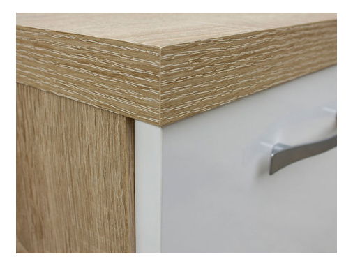 Kúpelňový nábytok Lomesa MDF (dub wotan + biely lamel) (so sifónom)