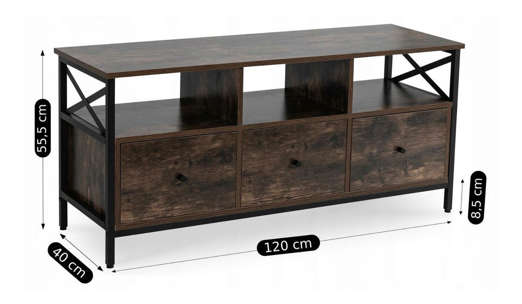 TV szekrény Zurdo (rusztikus tölgy)