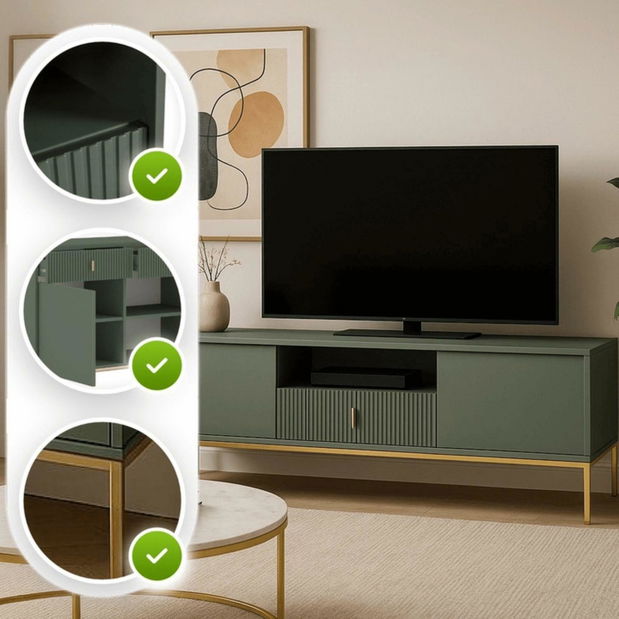 TV ormarić Militaba (zelena + zlatna) 