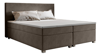 Manželská posteľ  Boxspring 140 cm Simon (hnedá) (s matracom, bez úložného priestoru)