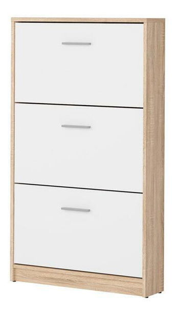 Ormarić za obuću Nepo Plus 30 (hrast sonoma + bijela) 