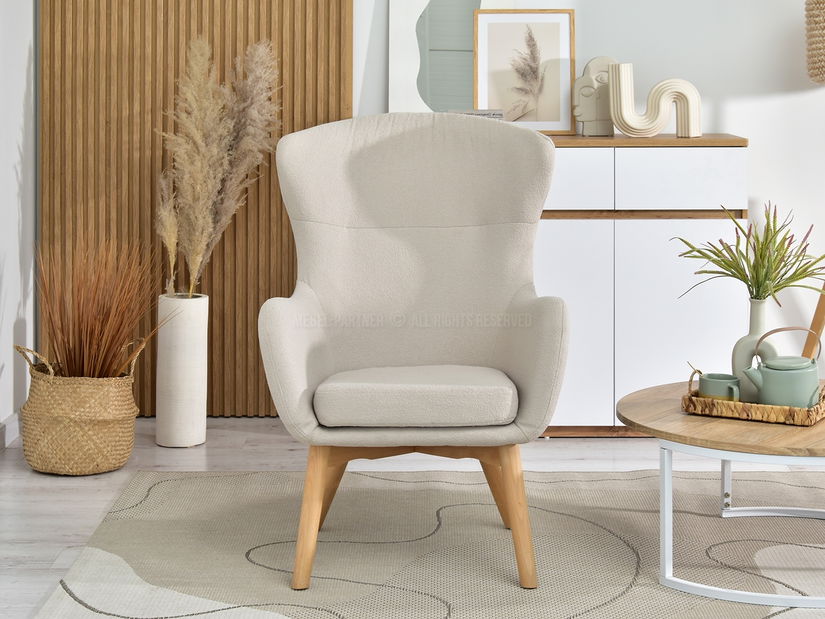 Fotel Leto (bézs + bükk)